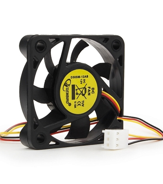Вентилятор для корпуса Gembird черный 50мм 4500rpm 24db 3-pin 827