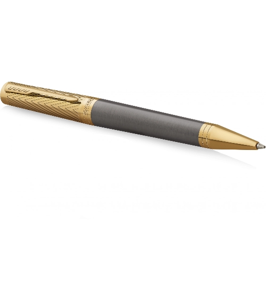 Ручка шариковая Parker Ingenuity Pioneers K571 (2200952) Arrow Grey GT M, черные чернила, подарочная коробка