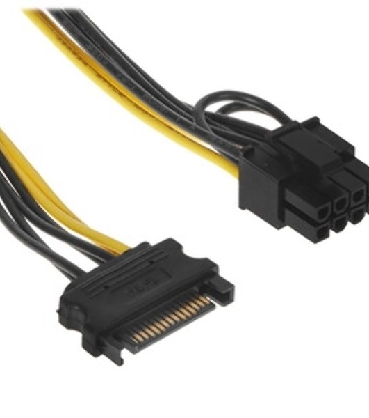 Кабель питания SATA Cablexpert CC-PCIE-SATA-20CM, PCIe 8pin/Sata 15pin, 20 см, пакет