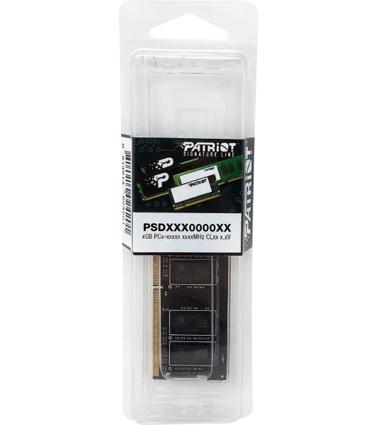Оперативная память Patriot Signature, DDR4, 16GB (1x16 GB), 2666 MHz, CL19, SO-DIMM