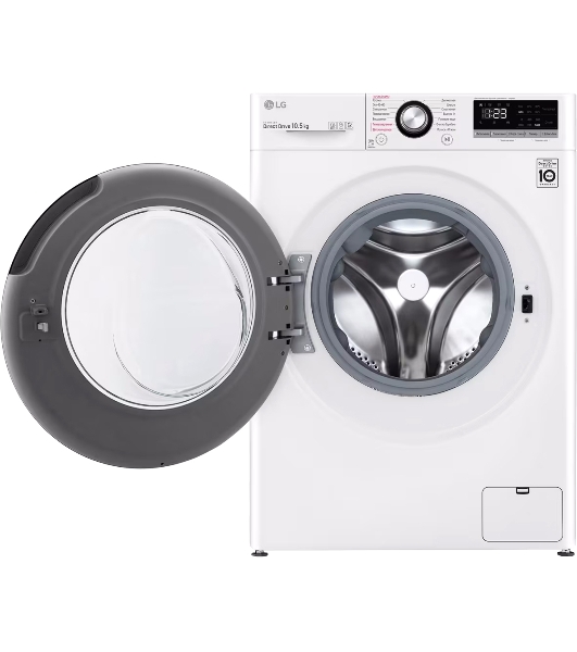 Стиральная машина LG TW4V3RS6W белый, загрузка фронтальная 10,5 кг, 1400 об/мин., класс: А