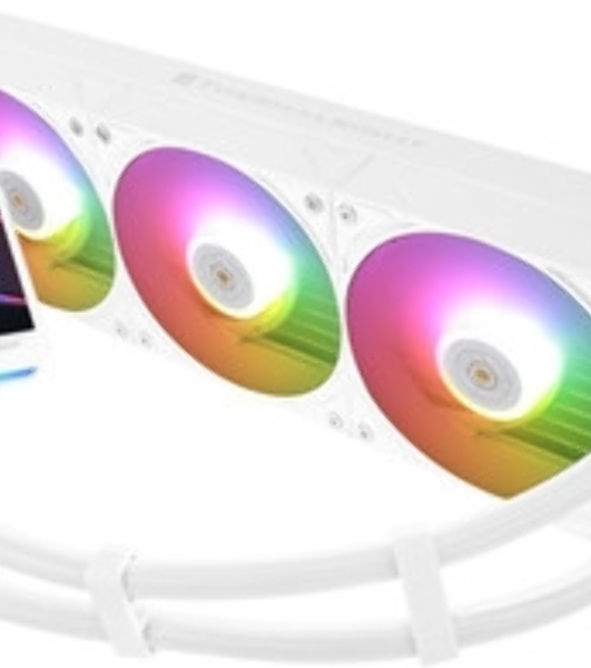 Водяное охлаждение для процессора Thermalright Grand Vision 360 (360mm, LED, White, ARGB/Fans: 3x120mm, 80.45CFM, 29.4dBA, 2150RPM/Pump height 72.5mm, 6400RPM, Rad thickness 27mm/S: 1700, 1200, 1851, 115X, 2011, 2066, AM5, AM4)