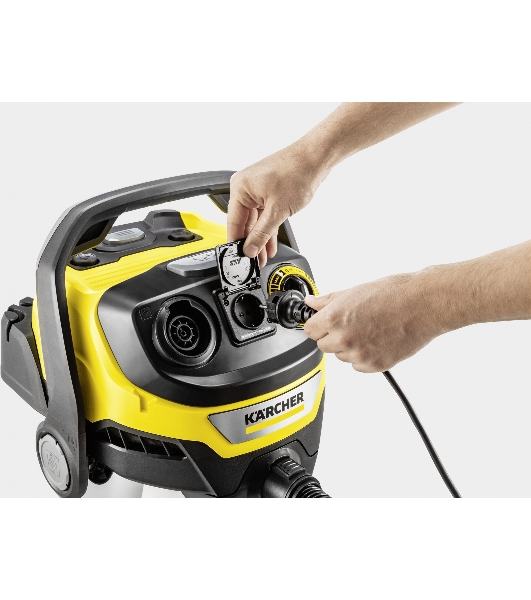 Строительный пылесос Karcher WD 6 P S V-30/6/22/T желтый, 1300 Вт, уборка сухая/сбор воды, пылесборник мешок/контейнер, 30 л
