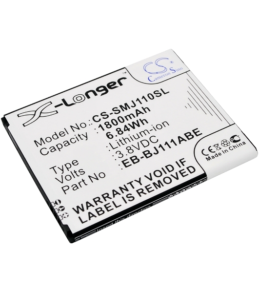 Аккумулятор CameronSino CS-SMJ110SL EB-BJ111ABE для Samsung Galaxy J1 Ace, J1 Ace Neo 3.8V, 1800mAh, 6.84Wh