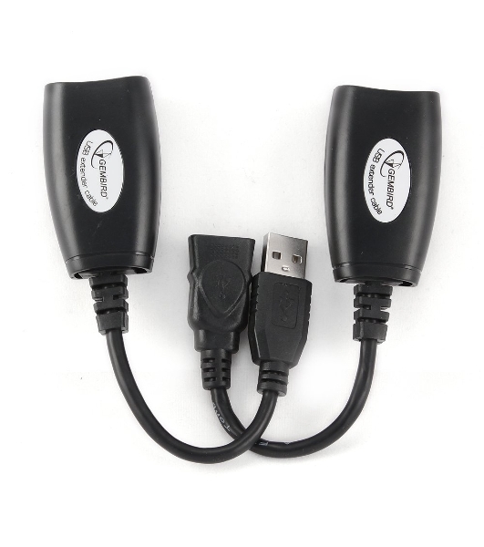 Кабель Gembird USB 2.0 удлинительный AM/AF/RJ45Fx2 по витой паре