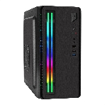 Компьютерный корпус Minitower ExeGate mEVO-7805 (mATX, без БП, 2*USB+1*USB 3.0, аудио, черный, с 2*RGb подсветкой), фото6