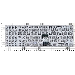 Клавиатура для ноутбука Asus N541, N501 черная, шрифт красный, с подсветкой, фото 1