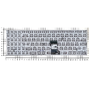 Клавиатура для ноутбука Asus N541, N501 черная, шрифт красный, с подсветкой