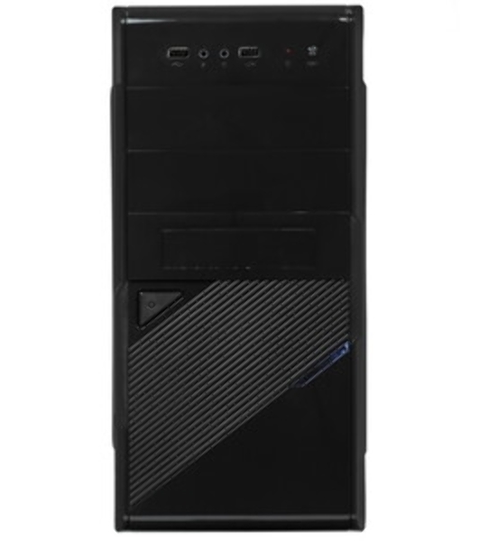 Компьютерный корпус Minitower ExeGate BA-201-UNS400 (mATX, БП UNS400 с вент. 12см, 2*USB, аудио, черный)