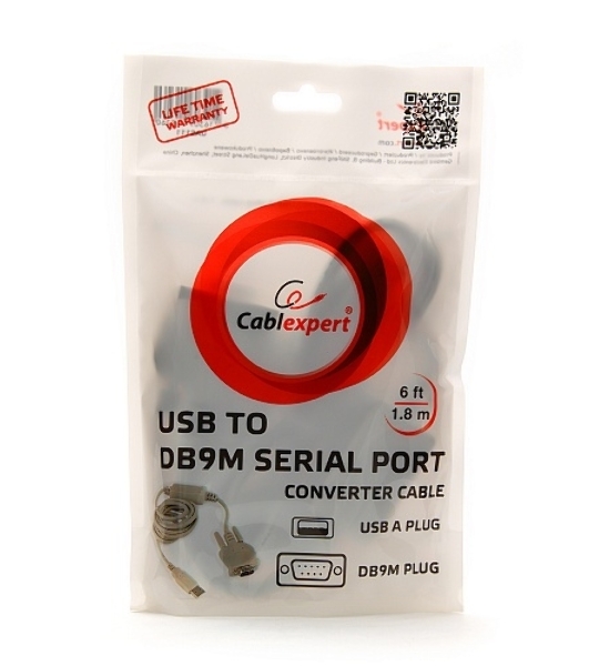 Переходник Cablexpert с USB на Com 1.8m