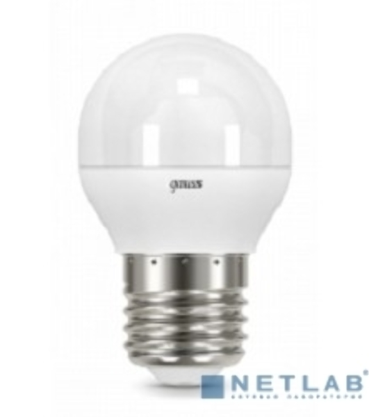 Лампа светодиодная Gauss LED Шар E27 6.5W 520lm 3000K 1/10/50