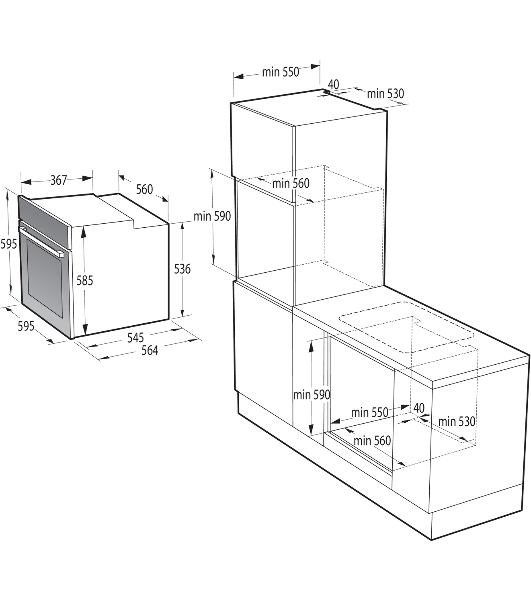 Духовой шкаф электрический Gorenje BOS67372CLB черный