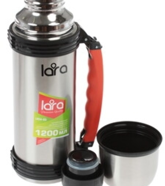 Термос Lara LR04-03 нержавеющая сталь AISI 201 1,2 л