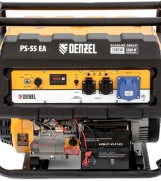 Электрогенератор бензиновый Denzel PS-55EA, 5.5 кВт, 85 дБ, 86 кг