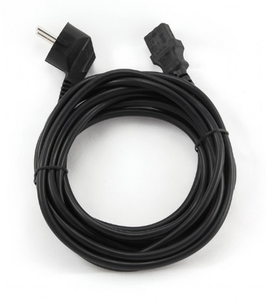 Кабель питания Cablexpert PC-186-VDE-3M, 3м, Schuko- C13, VDE, 10А, Сечение провода: 0,75 мм2, черный, с заземлением