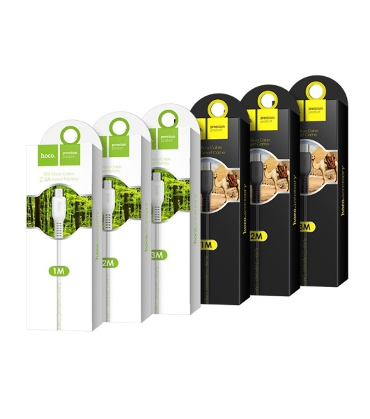 Кабель USB 2.0 HOCO X20, AM/microBM, черный, 3м