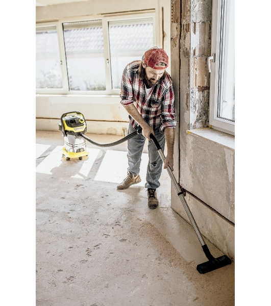 Строительный пылесос Karcher WD 6 P S V-30/6/22/T желтый, 1300 Вт, уборка сухая/сбор воды, пылесборник мешок/контейнер, 30 л