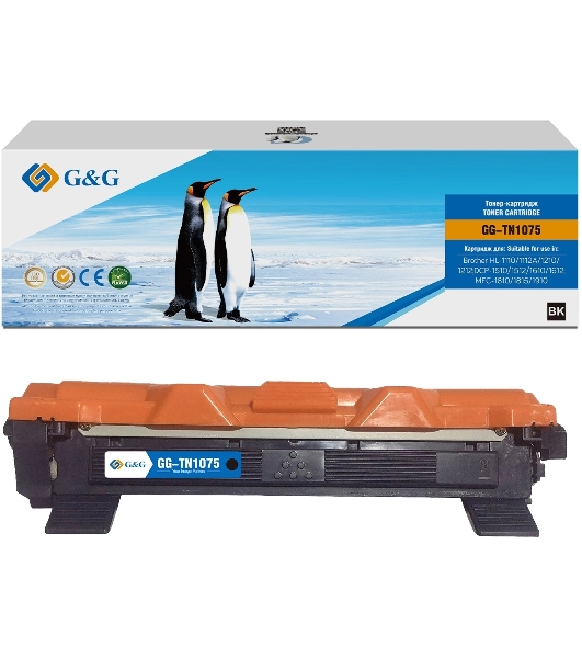 Картридж лазерный G&G, аналог Brother TN-1075 1k