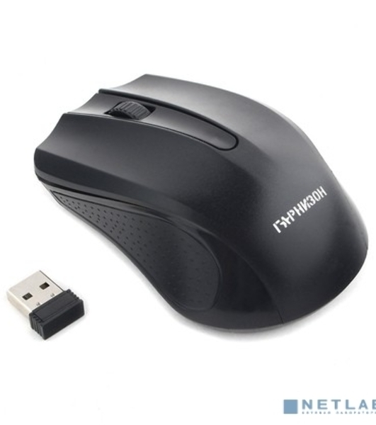 Мышь беспроводная Гарнизон GMW-430 черный, 1200 dpi, радиоканал, USB, кнопки - 3