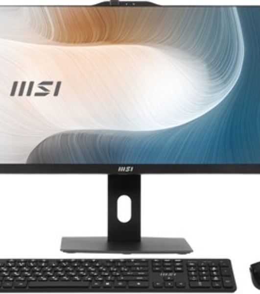 Моноблок MSI Modern AM242P 1M AiO 23,8' FHD (1920x1080)IPS AG Non-touch,Core i7-150U (1.8GHz),16Gb DDR5(2*8Gb),512Gb SSD M.2, Intel UHD, WiFi,BT, camera,WirelessKB&mouse Eng/Rus, No OS,1y,черный (9S6-AE0721-1466)