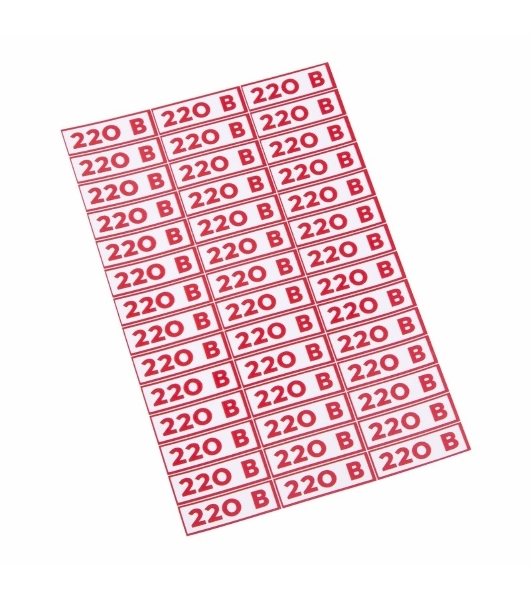 Наклейка знак электробезопасности Rexant '220 В'10x30 мм (42 шт на листе)