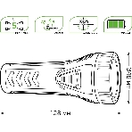Фонарь ручной модель Gauss GFL101 1W 50lm lead acid 250mAh LED 1/10/120, фото4