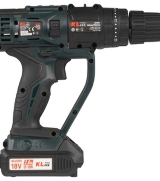 Дрель-шуруповерт Klpro KLMS18-20, 18 В, 2 Ач, 28 Нм, щеточный, ударный