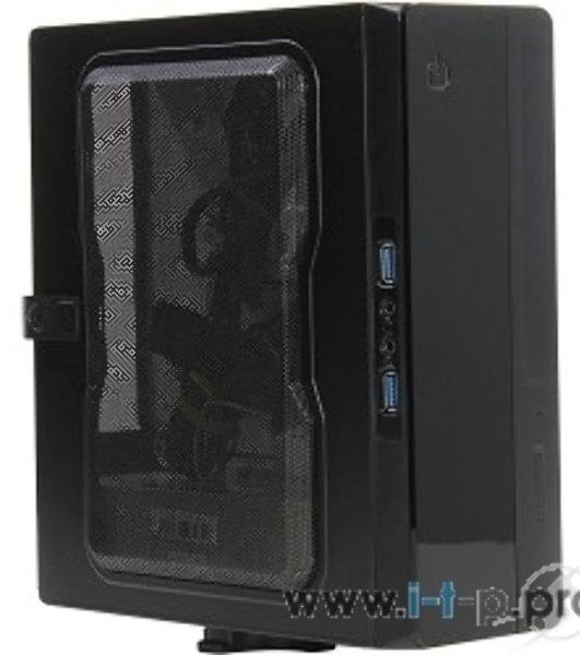 Компьютерный корпус Powerman EQ101BK slim ATX 200W Black 6117857 (8см Fan, 2* USB 3.0, Audio, PM-200ATX-PRO APFC)