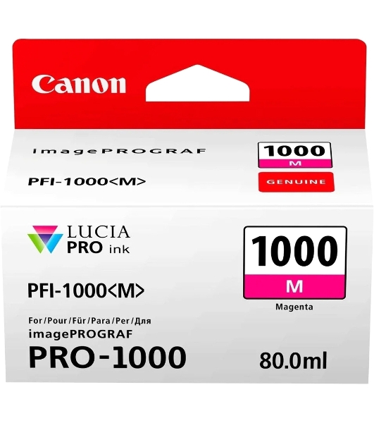 Картридж струйный Canon PFI-1000 M для IJ SFP PRO-1000 WFG. пурпурный. 80 мл.