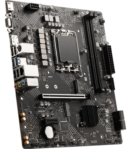 Материнская плата MSI PRO H610M-G, LGA 1700, Intel H610, 2xDDR5, 4xSATA, 1xM.2, 1xPCIe 4.0 x16, 1xPCIe 3.0 x1, 1xHDMI, 1xDP, 1xVGA, 1xRJ45 1Gb, 2xUSB-A 3.2 Gen 1, 4xUSB-A 2.0, 3x3.5мм, 7.1, mATX