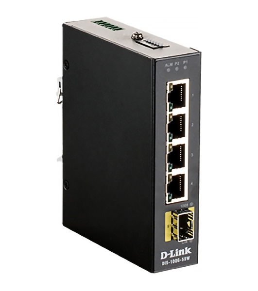 Коммутатор D-Link DIS-100G-5SW/A1A, 4×1 Гбит/с + 1×1 Гбит/с SFP, неуправляемый