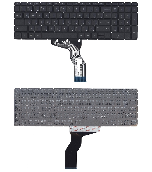 Клавиатура для ноутбука HP Pavilion 15-ab 15-ab000 15z-ab100 черная с белой подсветкой