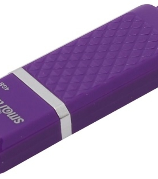Флешка USB Smartbuy Quartz violet (SB4GbQZ-V), 4Gb, USB 2.0, R/W 20/10, фиолетовый