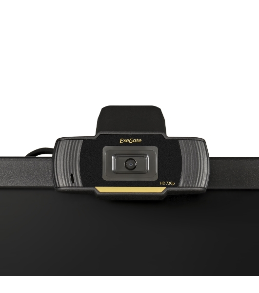 Веб-камера ExeGate GoldenEye C270 HD 1280x720, 30 кадр/с, USB Type-A, микрофон (шумоподавление), универсальное крепление