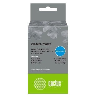 Картридж ленточный Cactus CS-M21-750427 черный шрифт, белый фон (19.1 мм, 4.27 м) для BRADY BMP21-PLUS, BMP21-LAB