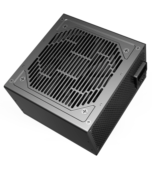 Блок питания PCCOOLER, 750W 80 PLUS  (ATX, ATX 2.4, Non-modular, 1x24(20+4)pin 550мм, 1xCPU*2 8(4+4)pin 610+150мм, 3xPCIe 8(6+2)pin 510мм, 2xSATA*3+MOLEX4pin*1 450+150+150+150мм, Active, 120x120мм, 140x150x86мм, APFC, OVP, SCP, OPP (140-160%, 2ms delay))