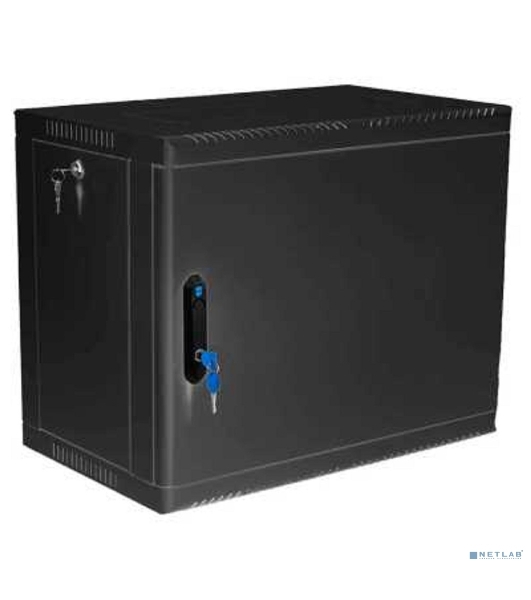 Шкаф коммутационный ЦМО (ШРН-9.650.1-9005) настенный 9U 600x658 мм пер. дв. металл 200 кг черный 600 мм 180 град.