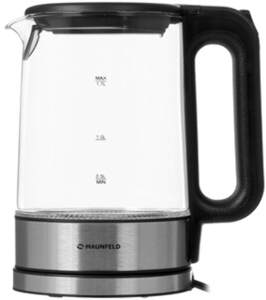 Чайник электрический Maunfeld MGK-612BK, 1.7л, стекло/металл