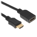 Кабель-удлинитель HDMI Cablexpert CC-HDMI4X-0.5M, 19M/19F, v2.0, позол.разъемы, экран, 0.5м, черный, пакет, фото6
