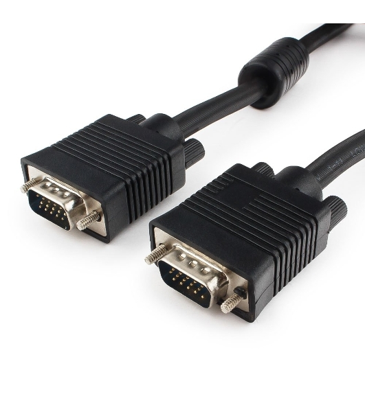 Кабель Gembird/Cablexpert VGA Premium, 15M/15M, 30м, черный, тройной экран, феррит.кольца