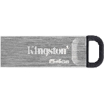 Флешка USB Kingston DataTraveler KYSON (DTKN/64GB), 64Gb, USB 3.2 Gen 1, R/W 200/60, серебристый/черный, фото9