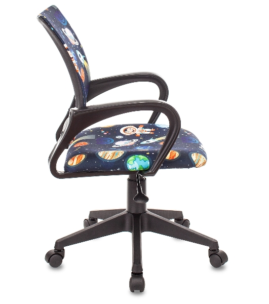 Кресло Бюрократ BuroKIDS 1 черный, ткань, 120 кг