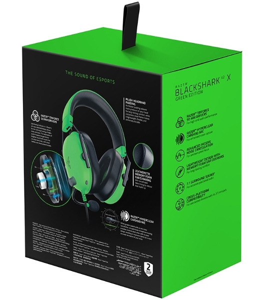 Гарнитура Razer Blackshark V2 X зеленый, проводная, 3.5 мм