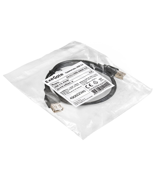 Удлинитель USB 2.0 ExeGate EX-CC-USB2-AMAF-0.5 (Am/Af, 0,5м)