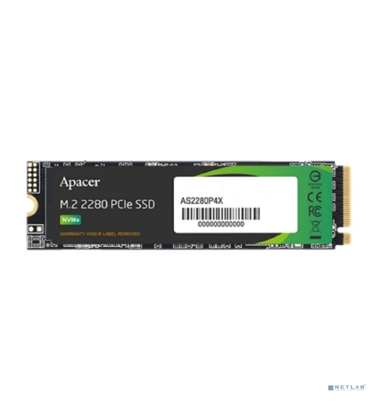 Накопитель SSD Apacer 1Tb, M.2 2280 AS2280P4X, PCIe 3.0 x4, NVMe, R/W 2100/1700