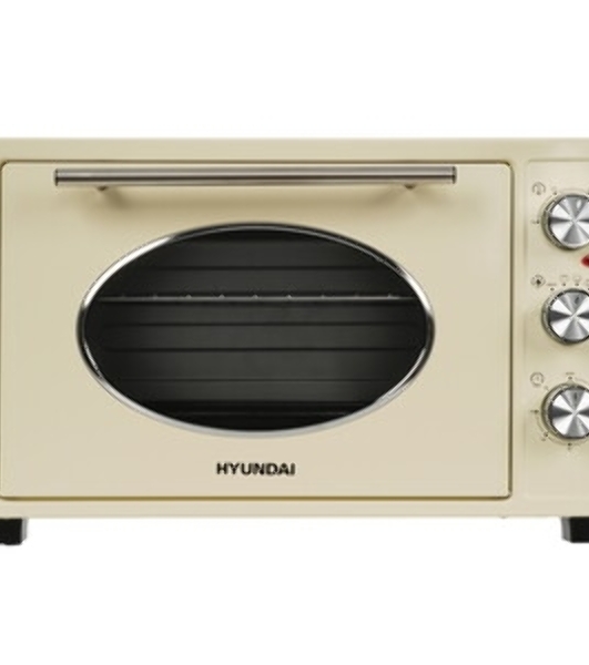 Мини-печь Hyundai MIO-HY084 33л. 1500Вт бежевый/хром
