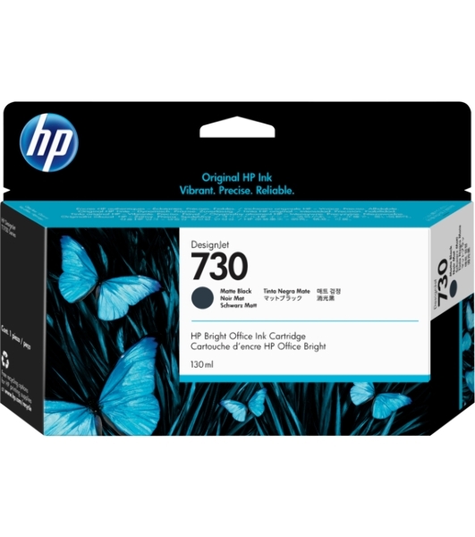 Картридж струйный HP 730 черный матовый для HP DesignJet T1700, 130 мл