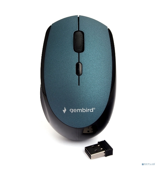 Мышь беспроводная Gembird MUSW-354-B синий, 1600 dpi, радиоканал, USB, кнопки - 4