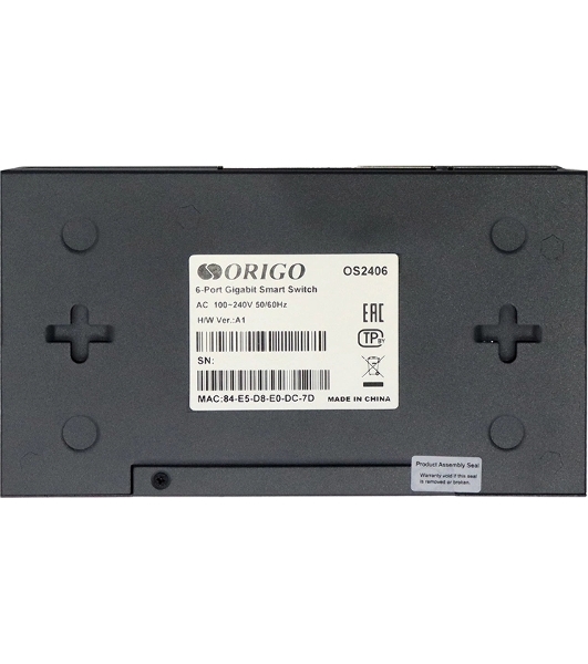 Коммутатор настраиваемый L2 6x1000Base-T ORIGO OS2406/A1A