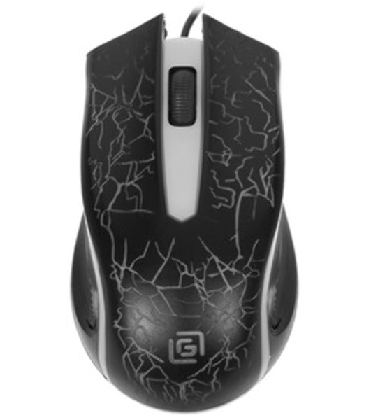Мышь проводная Oklick 395M SHADOW черный, 1500 dpi, USB, кнопки - 3